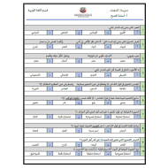 اللغة العربية أوراق عمل (اختيار من متعدد) للصف الثاني عشر