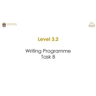 Level 3.2 Writing Programme Task 8 اللغة الإنجليزية الصف السادس - بوربوينت