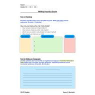 مراجعة Writing Practice Exam اللغة الإنجليزية الصف الثامن