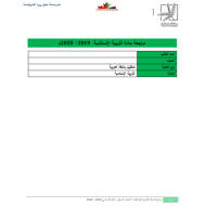 التربية الإسلامية أوراق عمل (مراجعة عامة) للصف السابع