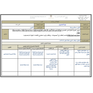 الخطة الدرسية اليومية الأسبوع الثالث اللغة العربية الصف الثاني