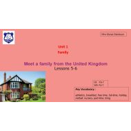 حل درس Meet a Family from the United Kingdom اللغة الإنجليزية الصف التاسع - بوربوينت