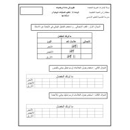 ورقة عمل تنظيم التمثيلات البيانية واستخدامها الرياضيات المتكاملة الصف الأول