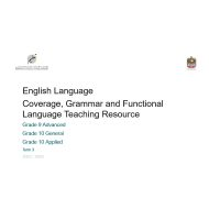 الدليل الإرشادي للقواعد المقررة اللغة الإنجليزية الصف التاسع متقدم والعاشر عام وApplied الفصل الدراسي الثالث 2023-2024