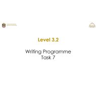 Level 3.2 Writing Programme Task 7 اللغة الإنجليزية الصف السادس - بوربوينت