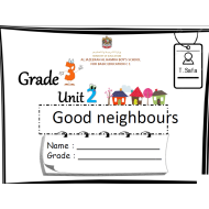 اللغة الإنجليزية أوراق عمل (Unit 2 Good Neighbors) للصف الثالث