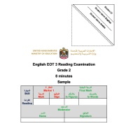 اللغة الإنجليزية (Reading examination sample) للصف الثاني