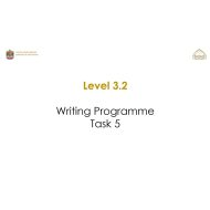 Level 3.2 Writing Programme Task 5 اللغة الإنجليزية الصف السادس - بوربوينت