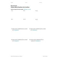 ورقة عمل Divide Whole Numbers by Fractions الرياضيات المتكاملة الصف السادس