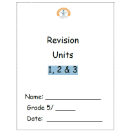 اللغة الإنجليزية ورقة عمل (Revision 1-2-3) للصف الخامس