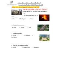 امتحان Unit 3 Lesson 1 and 2 العلوم المتكاملة الصف الثاني