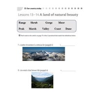 ورقة عمل Lesson 13 & 14 A land of natural beauty اللغة الإنجليزية الصف الحادي عشر