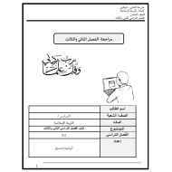 التربية الإسلامية أوراق عمل (اختيار من متعدد) للصف السادس مع الإجابات