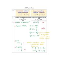 الفيزياء قوانين (الوحدة التاسعة) بالإنجليزي للصف الحادي عشر