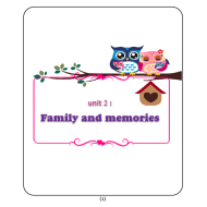 اللغة الإنجليزية أوراق عمل (Family and memories) للصف الرابع