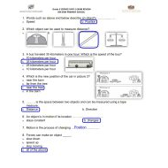 حل أوراق عمل UNIT 1 EXAM REVIEW العلوم المتكاملة الصف الثالث