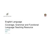 الدليل الإرشادي للقواعد المقررة في الامتحان النهائي اللغة الإنجليزية الصف الحادي عشر نخبة Level 8.2 - بوربوينت