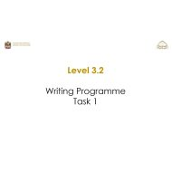 Level 3.2 Writing Programme Task 1 اللغة الإنجليزية الصف السادس - بوربوينت