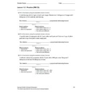 حل أوراق عمل Lesson 1-2 Practice الرياضيات المتكاملة الصف السابع ريفيل