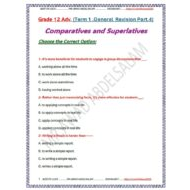 ورقة عمل Comparatives and Superlatives اللغة الإنجليزية الصف الثاني عشر متقدم