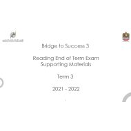 امتحان Reading Supporting Materials اللغة الإنجليزية الصف الثالث - بوربوينت