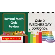 حل مراجعة Quiz 2 Review الرياضيات المتكاملة الصف الثالث - بوربوينت