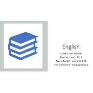 حل درس Language Focus اللغة الإنجليزية الصف السادس Access - بوربوينت