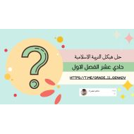 حل هيكلة الامتحان التربية الإسلامية الصف الحادي عشر