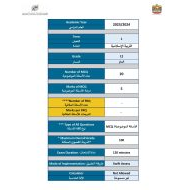 هيكل امتحان التربية الإسلامية الصف الثاني عشر الفصل الدراسي الأول 2023-2024