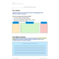 ورقة عمل Writing Practice Exam اللغة الإنجليزية الصف الثامن