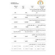 ورقة عمل الوحدة الخامسة الرياضيات المتكاملة الصف الثاني