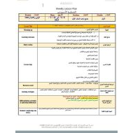 التخطيط الأسبوع رمضان شهر الخير والكتابة اللغة العربية الصف الأول