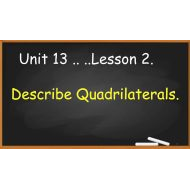 حل درس Describe Quadrilaterals الرياضيات المتكاملة الصف الثالث - بوربوينت