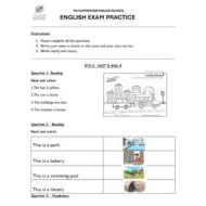 تدريبات EXAM PRACTICE اللغة الإنجليزية الصف الثاني