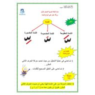 ورقة عمل درس أنواع الشدة الفصل الدراسي الثالث الصف الأول مادة اللغة العربية