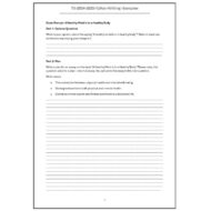 ورقة عمل Writing sample اللغة الإنجليزية الصف الثاني عشر متقدم