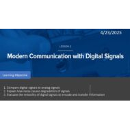 حل درس Modern Communication with digital signals العلوم المتكاملة الصف الثامن - بوربوينت