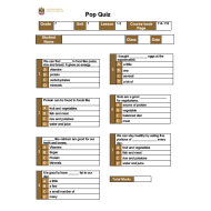 اللغة الإنجليزية (Pop Quiz unit 7) للصف السابع مع الإجابات