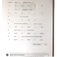 اللغة الإنجليزية امتحان نهاية الفصل الدراسي الأول للصف الرابع