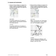 حل أوراق عمل Congruence and Transformations الرياضيات المتكاملة الصف الثامن
