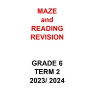 مراجعة MAZE and READING REVISION اللغة الإنجليزية الصف السادس