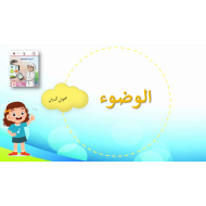 بوربينت شرح درس الوضوء للصف الاول مادة التربية الاسلامية