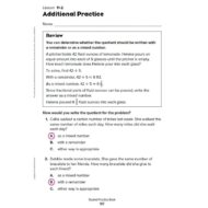 حل درس Additional Practice lesson 11 -2 الرياضيات المتكاملة الصف الخامس