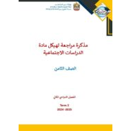 مذكرة مراجعة هيكل الدراسات الإجتماعية والتربية الوطنية الصف الثامن - بوربوينت