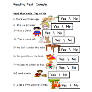 اللغة الإنجليزية (Reading test sample) للصف الثاني