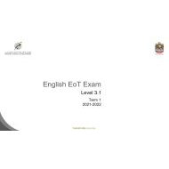 مراجعة End of Term Exam اللغة الإنجليزية الصف السادس - بوربوينت