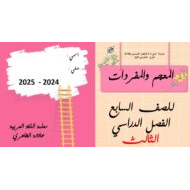 المعجم والمفردات اللغة العربية الصف السابع - بوربوينت