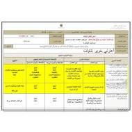 الخطة الدرسية اليومية الأسبوع التاسع اللغة العربية الصف الثالث