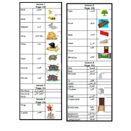 اللغة الإنجليزية (Unit 8 word list) للصف الثالث