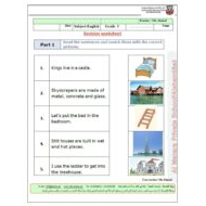 مراجعة عامة Revision worksheet اللغة الإنجليزية الصف الثالث